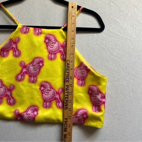 Hayley Elsaesser pink poodle pattern top Sz M - Picture 8 of 8